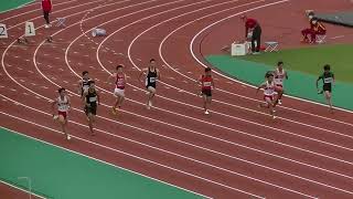 20221009博多の森カーニバル陸上 10,20代男子100mタイムレース決勝第1組