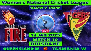 Tasmania W vs Queensland Fire W | TASW vs QFW | Women's National Cricket League 2024-25 Live