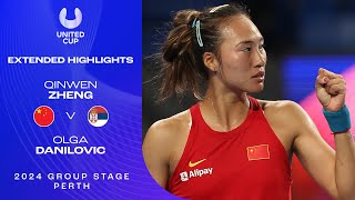 Qinwen Zheng v Olga Danilovic Extended Highlights | United Cup 2024 Group E