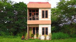Building Two Story Luxury Modern Mud Villa By Wood,  Bamboo, Mud And Color