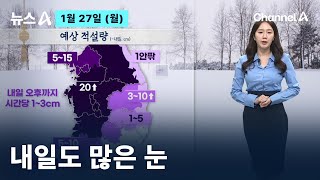 [날씨]내일도 많은 눈…‘서울 –5도’ 기온 뚝