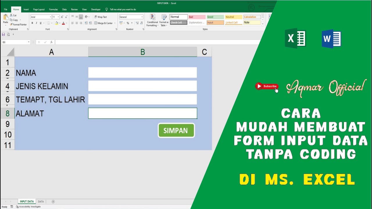 Cara Membuat Form Di Excel Tanpa Coding Atau Vba Free Power
