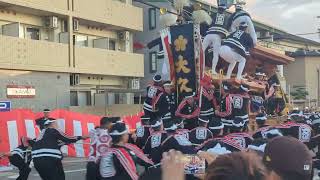 2022熊取だんじり祭　10/8宵宮　大久保ラストやりまわし