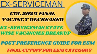 #ssccgl Ex-serviceman Statewise Final Vacancies \u0026 Cutoff - 23 Feb 25