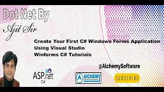 Create Your First C# Windows Forms Application using Visual Studio | Winforms C# Tutorials