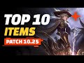 Top 10 Items - Teamfight Tactics Patch 10.25 Guide