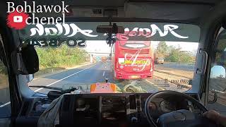 120km/jam tes top speed ISUZU NMR 71 dg Bus SINDORO SATRIAMAS