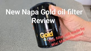 New Napa Gold oil filter Review