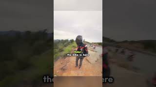 Biker Crashes Into A Ravine... #shorts