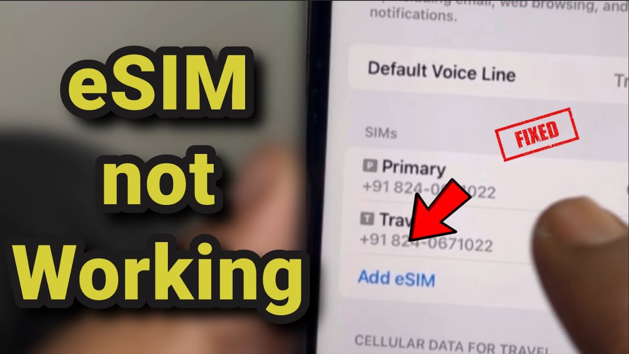 ESIM Not Working In IPhone : How To Fix - YouTube