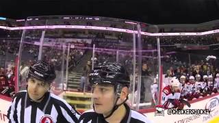 AHL referee wears helmet cam