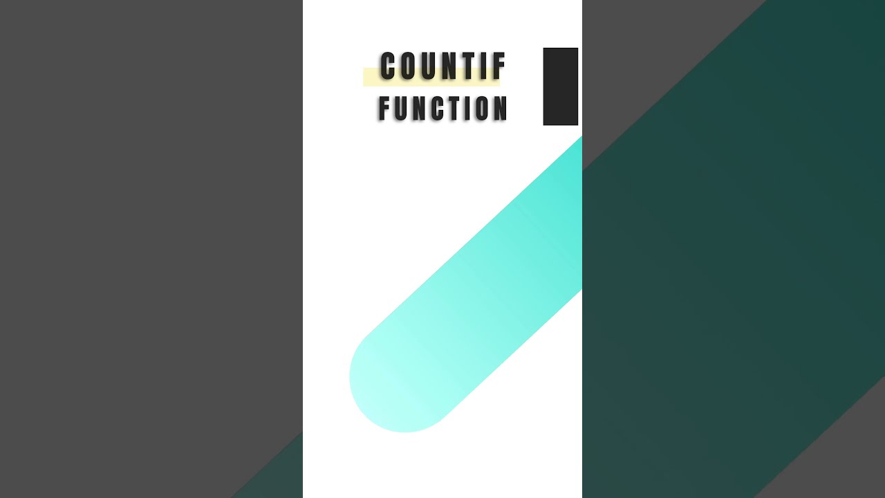 #Short Excel tutorial: 2 examples for the COUNTIF MiniXcel function