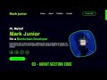 Complete Responsive Personal Portfolio Website using HTML CSS and JavaScript | About Section