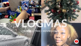 VLOGMAS EP1: Christmas tree + hair maintenance + movie date + more || South African YouTuber