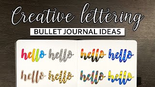 Creative bullet journal lettering ideas 💜