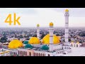 4k vue de drone grande mosquée de tivaouane intérieure et extérieure