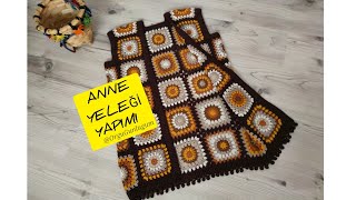 İp kesmeden kolay yelek yapımı ✨Kolay Yelek MOTİFLİ YELEK YAPIMI 🤎Anne yeleği🤎patterned vest making