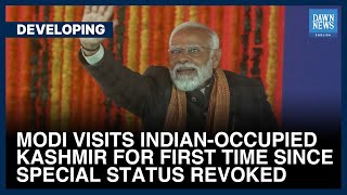 Modi Visits Indian-Occupied Kashmir For First Time Since Special Status Revoked | Dawn News English