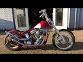 chopper 124 cubic inch harley davidson 1984 softail hardtail rigid frame open belt @dominatormotorcy