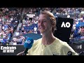 sebastian korda on court interview australian open 2023 fourth round