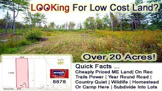 Cheap Maine Land For Sale | Over 20 Acres Callaghan RD Houlton ME MOOERS REALTY #8878