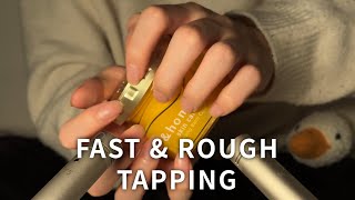 ASMR Fast & Rough Tapping 1 Hour ~ for sleep, study, relaxation (No Talking)