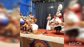 Kathakali Kiratham last scene @Marathurvattam Temple