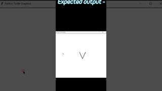 How to Draw Alphabet V using Python Turtle Module #shorts #trendingshorts