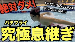 【初心者】苦しい卒業！バタフライを楽に泳ぐなら息継ぎが重要！