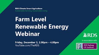 RDS Climate Smart Agriculture Series – Farm Level Renewable Energy