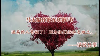 读经分享9月18日——马太福音5:5温柔的人有福了！因为他们必承受地土。