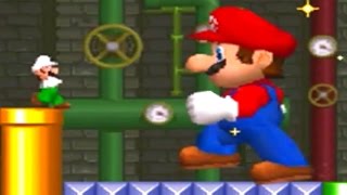 New Super Mario Bros DS - Mario Vs. Luigi Mode (All 5 Stages)
