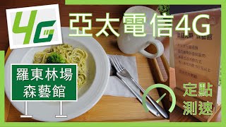 亞太電信4G測速(塞機/訊號差) 羅東林場森藝館 (2021年11月)