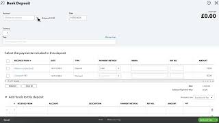 How to record a bank deposit in QuickBooks Online