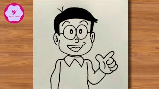 How To Draw Nobita From Doraemon Easy Drawing Of Nobita For