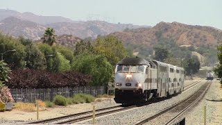 HD- Metrolink Meet at Newhall - Awesome Horn Duel!