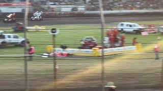 4 Car Rollover Sprintcars Easter Trail Night 3 Premier Speedway