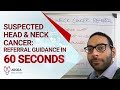 Suspected Head & Neck Cancer: Referral guidance in 60 seconds