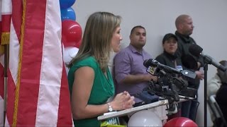 Amanda Renteria gives emotional speech on her race for 21st Congressional District seat