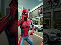 spiderman ka car showroom 🚗🚨 spiderman vs venom vs deadpool 😱 shorts spiderman