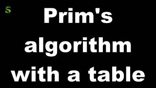 📐Prim's Algorithm with a table. Find the Minimum Spanning Tree. #maths #smythacademy #IB #coding