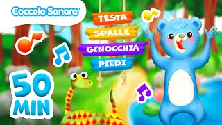 Testa Spalle Ginocchia e Piedi | 45 minuti di Canzoni per Bambini | Coccole Sonore