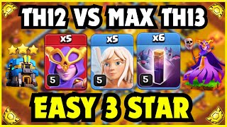 🔥TH12 VS MAX TH13 EASY 3 STAR🔥 | Th12 Super Witch Smash Attack Strategy  | Clash Of Clans 2024