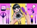 DIY Paper Dolls & Cartoon - How To Fix Wednesday Addams Doll - Barbie Transformation Handmade