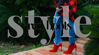 HOW TO STYLE: RED BOOTS | Fall/Winter Outfit Ideas