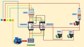 3 phase forward reverse motor control circuit diagram | Three Phase Motor