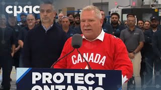 Ontario Progressive Conservative Leader Doug Ford campaigns in Milton – February 20, 2025