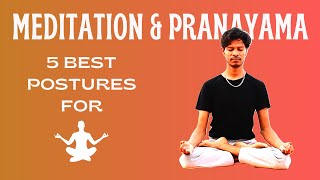 5 Best Yoga Posture for Meditation & Pranayama | Yoga with Amit