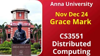 CS3551 Distributed Computing Grace Mark Nov Dec 2024 | Anna University Latest News Today | Padeepz