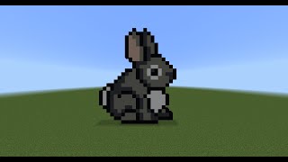 Pixel Art: How To Build A Rabbit in Minecraft Cute And Easy